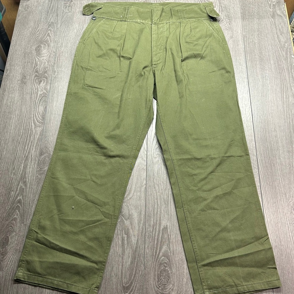 Vintage 1967 Federal Pants Inc Olive Drab Military Trousers Mens 40x30 Utility